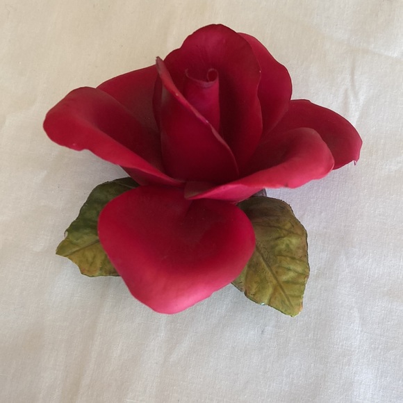 Vintage Napoleon authentic Capidimonte Italy porcelain rose - Picture 3 of 7